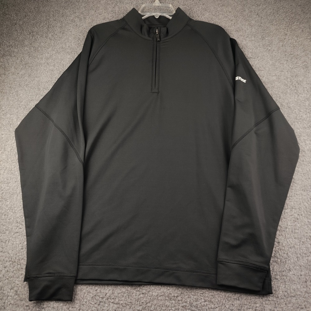Cutter & Buck Pullover Mens XL 1/4 Zip Black Bridgestone DryTec Performance EUC